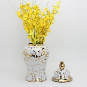 Storage Bottles Classical Ceramic Ginger Jars Jar With Lid Temple Food Flower Vase For Home Centerpiece Table Countertop