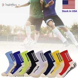 Men Anti Slip voetbal Sokken Athletic Long Sock Absorbent Sports Grip Sokken voor basketbalvoetbalvolleybal Running LS102