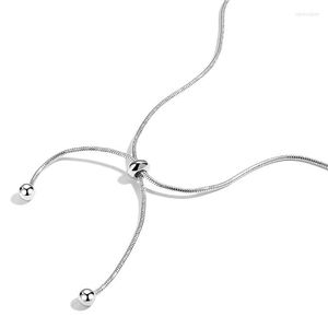 Ketens anenjery trekken rond kraal slang botketen ketting voor vrouwen eenvoudige creatieve verstelbare sieraden collier