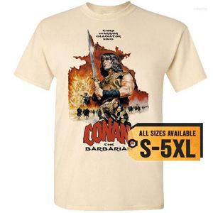 Herren-T-Shirts, Herren-T-Shirts, Conan The Barbarian V1 Poster, Herren-Shirt, Naturweiß, Grau, alle Größen S-5XL