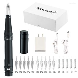 Kits de armas de tatuagem Máquina de microblading Conjunto de maquiagem permanente Eyeliner Eyeliner Lip Braw Wireless PMU pmu com agulhas de cartucho