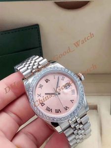 Watch of Women 31mm pink Roman Diamond Dial Lady Date Stainless Steel Jubilee strap Automatic Movement Sapphire glass party Gift Wristwatches With original box