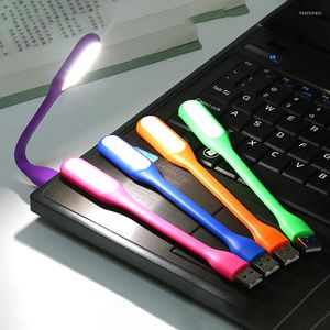 Night Lights Mini Book Light USB draagbare LED-lamp Bendable Book-Light Flexible Reading Desk voor Mobile Power Laptop Adapter