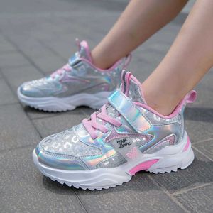 Sneakers 2022 Fashion Sport Kids Girls Sneakers Leather Running Children's Casual Shoes Breathable Autumn Tennis Shoes Boys Sneakers New T220930