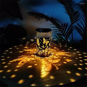 Solar Light Hollow Out Butterfly Lawn Outdoor Waterproof LED Projection Landscape Lamp Control Sensor Garden Park Dekorativ