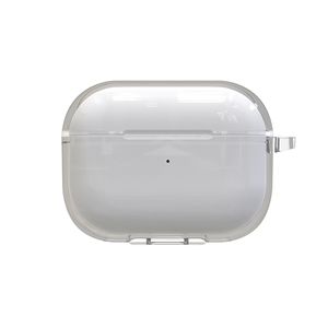 Anti-knack Transparent genomskinligt skyddsfodral Hörlurstillbehör för Apple Airpods Pro 2 3 2 1 Mjukt TPU-fodral med krok