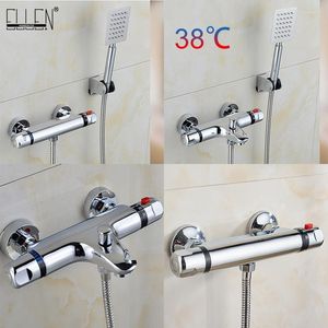 Set doccia per bagno ELLEN Rubinetti termostatici Vasca da bagno con doccetta Rubinetto per vasca a parete per acqua fredda HWF0855-C