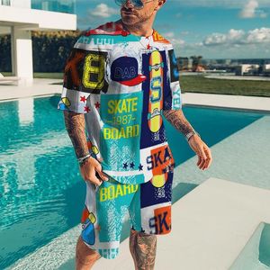 Tute da uomo Tuta da uomo Giochi elettronici Manga Abbigliamento sportivo oversize Moda Anime Vesti manica corta T-shirt OK HIP HOP