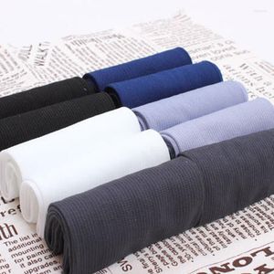 Men's Socks 5Pairs/Lot Pack Men's Spring Summer Thin Solid Color Business Black Casual Long Male White Adult Breathable Sock