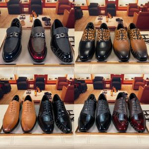 Nya designers skor mens mode loafers äkta läder män affärskontor arbete formella klänningskor varumärkesdesigner party bröllop platt sko storlek 38-46