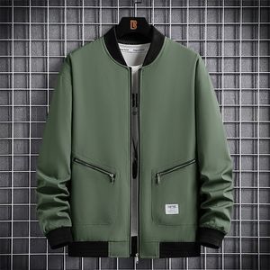 Mens Jackets Autumn Classic Oversized Clothes Bomber Jacket Plus Size Outerwear Casual Fashion Basic Baseball 220930