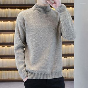 Erkek kazakları katı kazaklar erkekler örgü kazak moda ince fit iş rahat pullover sonbahar kış örgü adam e456