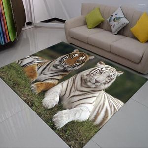 Carpets Living Room Rug Bedroom Doormat Forest And Lion Home Animal Print