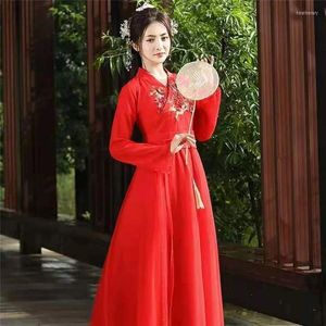 Roupas étnicas chinesas tradicionais vestidos de hanfu feminino de dança folclórica senhoras antigas dinastia han elegante princesa de traços de palco