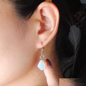 Dangle Chandelier Small Dangle Chandelier Earrings Natural Stone Bead Amethyst Crystal Unakite Trend Eardrop For Female G Mjfashion Dhnbf