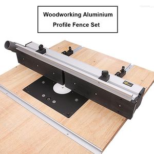 Profissional Hand Fools Defina a cerca de perfil de alumínio de madeira com ferramentas de suporte deslizante para o roteador de trabalho de madeira serra de bancadas de trabalho diy