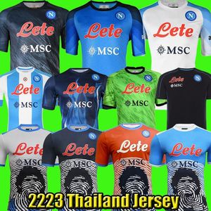 مارادونا 22 23 قمصان كرة القدم لنابولي قميص كرة القدم في نابولي قميص ZIELINSKI KOULIBALY camiseta de futbol INSIGNE foot MERTENS camisa LOZANO OSIMHEN CALCIO KVARATSKHELIA