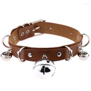 Anhänger 2022 Mode Gothic Choker Halskette Frauen Handgemachte Trend Kragen Gürtel Halsketten Mit Glocken Club Party Goth Schmuck