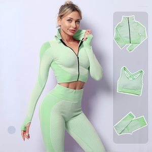 Erkek Hoodies Erkek Sweatshirts Sakinsiz Kadın Yoga Set Sports Giyim Giyim Giyim Fitness Uzun Kollu Mahsul Top Yüksek Bel Tayt