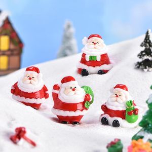 Christmas Decorations 1 Piece Decoration Resin Micro Landscape Miniature House Fairy Garden DIY Crafts Mini Snowman