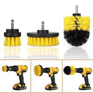 Car Sponge 3PCS/Set Care Cleaning Tools Electric Drill Scrubber Brush Kit Round For Wheel Hub Bathroom Kitchen