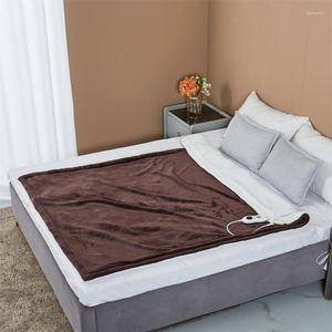 Blankets Flannel Electric Blanket Cover Heated Body Warmer Shawl Mattress 3 Temperature Settings 4 Auto-Off Timers