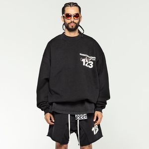 RRR123 Sweatshirts Hooded Artı Boyut Vintage Erkek Hoodies Adam Kadınlar Kalın Polar Sıcak Sweatshirtler Büyük Boy Külot Ağır Ağır Ter Gömlek Unisex Sakulaklar