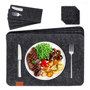 Table Mats 50% 12Pcs Rectangle Felt Placemat Heat-insulated Cup Kitchen Set Drink Decorati