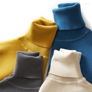 Męskie swetry 11 Kolor High Lapel Męski Sweter Kaszmirowy Jesienna i zimowa ciepła dzianina 2022 Jakość czerwonego białego niebieskiego szarości