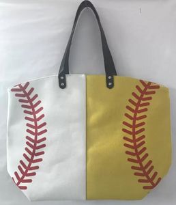 Ny 250 utomhus strandp￥se sport canvas softball baseball tote fotboll shouder v￤skor flicka volleyboll totes f￶rvaring