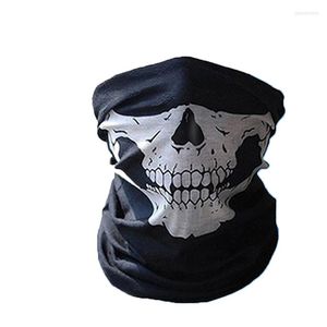 Bandanas Cycling Men Scarf Halloween Ride Skull Seamless Bandana Headscarf Half Face Mask Gaiters Riding vandring Scarves Balaclava Masks