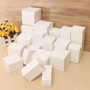 Gift Wrap 7.5x7.5x7.5cm 10 Pieces White Cardboard Mailbox Storage Calf Craft Packaging Mail Recycled Paper Box