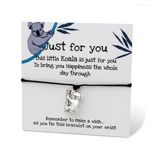 Charm-Armbänder, Koala-Biene, verstellbar, für Damen und Herren, Unisex, modisch, Kartenschmuck, Tierliebhaber, Weihnachten, Freundschaftsgeschenk, Tropfen