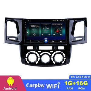 Lettore di navigazione GPS per auto Android per Toyota Fortuner/Hilux 2008-2014 Manuale A/C Supporto per mano sinistra Mirror Link 3G USB 9 pollici