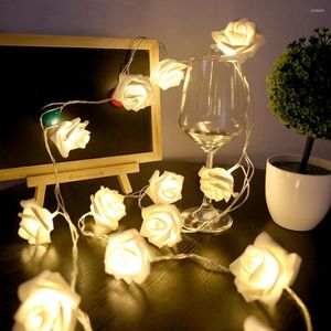 Sznurki USB 20 sznurki LED Rose Lights Flower Flower Fairy Light Walentynkowe wystrój domu moda na świeżym powietrzu świąteczne ślub świąteczny