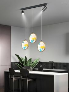 Kolye lambaları Modern Işıklar Led Nordic Kapalı Aydınlatma Armatürleri Merdiven Işık Oturma Odası Sanat Resim Mağaza Lambası 110V 220V