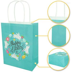 Gift Wrap 12-24 Pcs Easter Treat School Bags With Handles Goodie Bag Eggs Basket Containers For Kids Party Favor Decor 8 Kinds