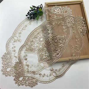 Table Mats 1Pcs Anti-scald Dining Embroidery Craft Placemat European Style Lace Insulation Plate Mat Pads