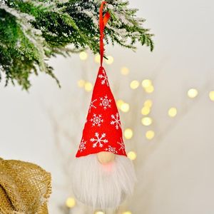 Juldekorationer gl￶dande nissar jultomten med lampa alf h￤ngande prydnad f￶r navidad Xmas tr￤dprydnader hem k￶pcentra semesterdekor