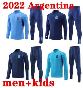 2022 Argentyna dróg piłkarskich stroju treningowa piłka nożna piłka nożna Maradona di Maria mężczyzn Kit Kit Tracksuit Mundurs