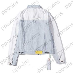 Jaqueta masculina de designer de moda 2022 Nova juventude de lazer sólida cor branca splicing splicing contraste jeawing jackets de inverno masculino quebra -vento
