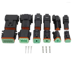 Lighting Accessories 1 Set Black Deutsch DT Connector DT06-2S/DT04-2P 3P 4P 6P 8P Waterproof Electrical For Car Motor With Pins 22-16AWG