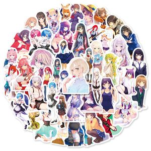 50PCS Cute Anime Girl Adesivi per custodia da viaggio Moda Teen Kids Laptop Bottiglia d'acqua Bici Chitarra Bagagli Telefono Computer Skateboard