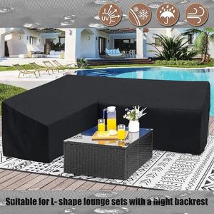 Coperture per sedie a 15 dimensioni di divano da divano esterno per esterno giardino mobili rattan v forma l shapewaterproof protect polvere