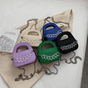 Evening Bags Fashion Versatile Casual Women's Bag 2022 Trend Tote Acrylic Detachable Chain Handbags Crossbody Purses Mini Cute Solid