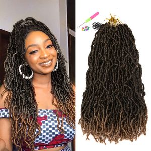 18/24 polegadas Soft Locs Crochet Hair New Faux for Women 90g/pcs Pré Looped Goddess Tranças Extensões de Cabelo Sintético LS25