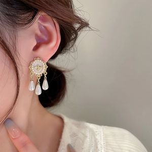 Dangle Chandelier Vintage Style Bee Designer Earrings Women Simulated Pearl Tassel Jewelry With S925 Pins Gift Pendientes De 66+