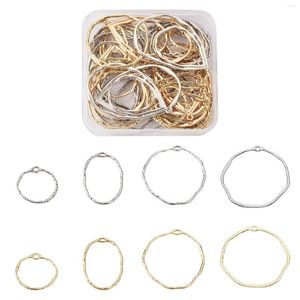 Charms 48pcs/Boxlegierung offener R￼ckenleuchter Anh￤nger Edelstahl Farbe gemischte Formen f￼r DIY -UV -Harz -Epoxid -Bl￼tenschmuck gepresst