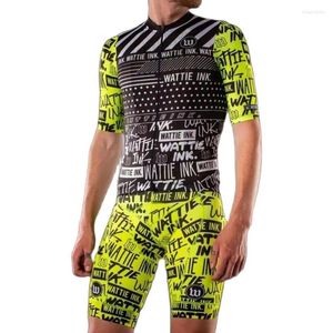 Racing Sets Wattie Ink Men Skinsuit Cycling Jersery Air One Piece BRopa Ciclismo 2022 Sumemer Bike Tri Suit Bicycle Wear