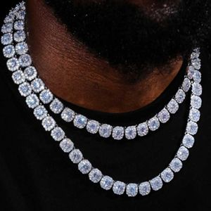 Женщины Bling Pink Square Crystal Link Counglace Hip Hop Gold Silver Color 13 мм кубинское коакер ювелирные изделия 220711